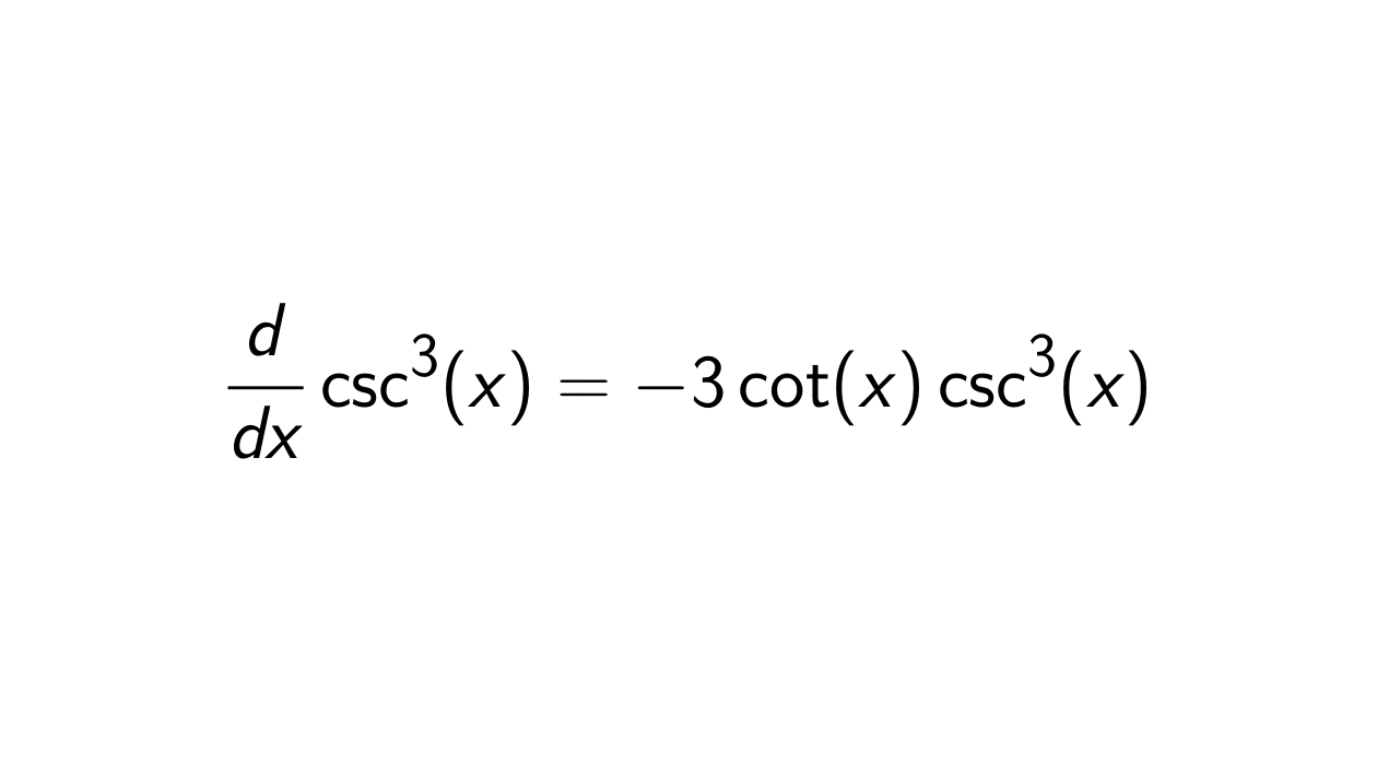 Read more about the article What is the derivative of csc^3(x)?